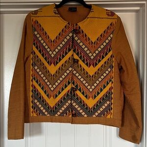 Handmade Guatemala Artesanías Embroidered Cotton Jacket – Boho / Tribal